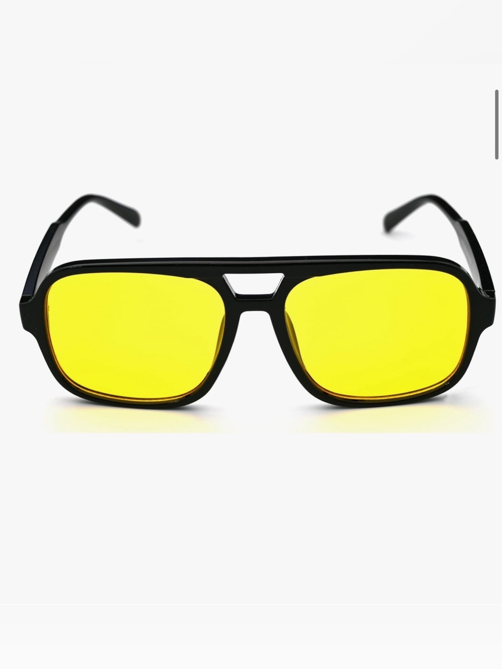 Black Frame Sunglasses with Yellow Lenses